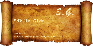Süle Gida névjegykártya